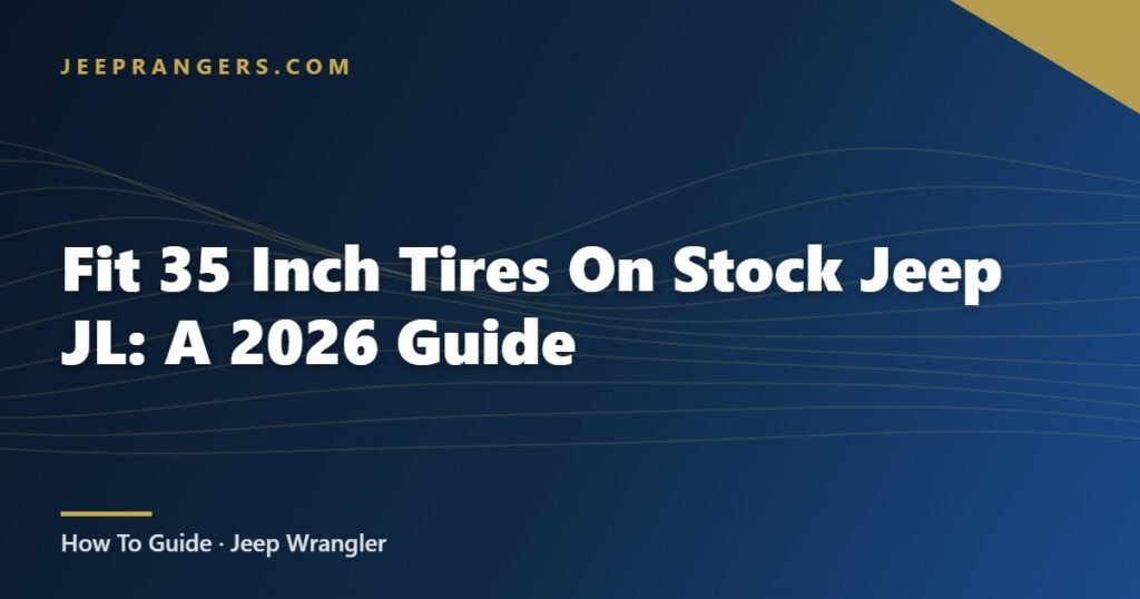 Fit 35 Inch Tires On Stock Jeep JL: A 2026 Guide